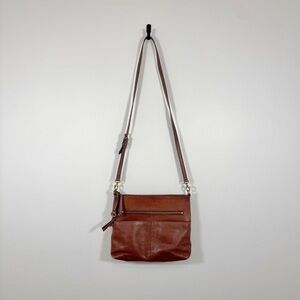 Fossil Brown Leather Crossbody Bag